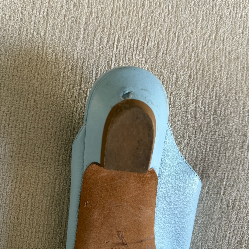 Khaite Otto Leather Mules Blue Size 39.5 - Picture 6 of 6
